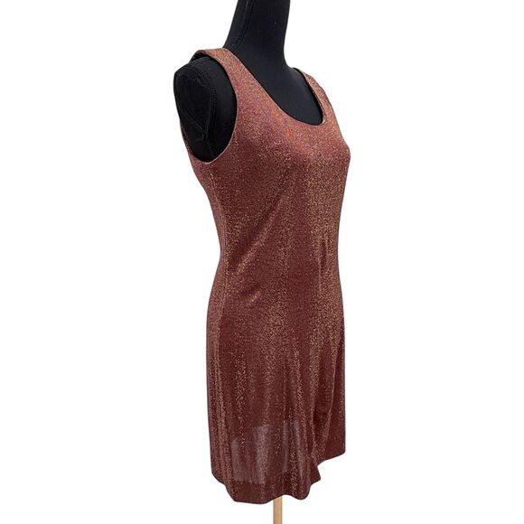 Vintage Julian Wilder Burgundy Gold Acetate Blend Dress‎ & Jacket Size 8 - Picture 4 of 14